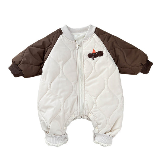 Baby clothes color-blocked bodysuit