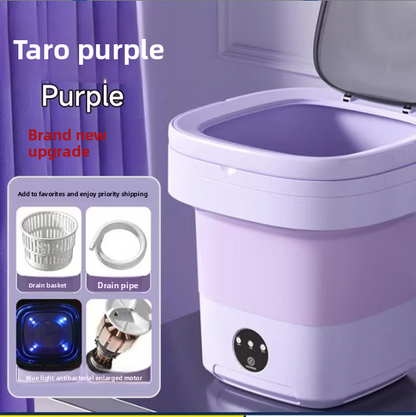 Foldable Portable 8L Washing Machine for Dormitory Baby Clothes