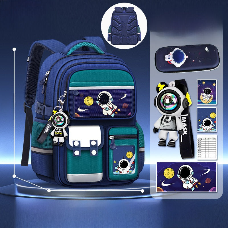 Boys Ergonomic School Backpack with Spine Protection