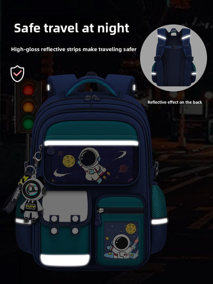 Boys Ergonomic School Backpack with Spine Protection