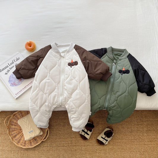 Baby clothes color-blocked bodysuit