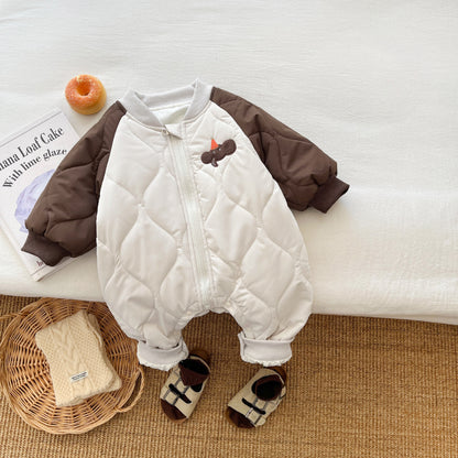 Baby clothes color-blocked bodysuit