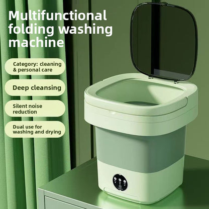 Foldable Portable 8L Washing Machine for Dormitory Baby Clothes