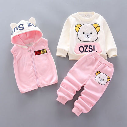 Baby Children's Spring Clothes Three-Piece Set
