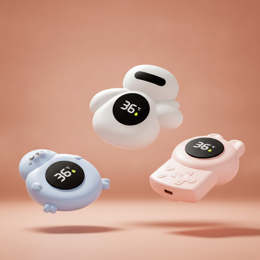 Baby thermometer | Use the selected product image as the exact product identity and material reference, not as a composition to copy.