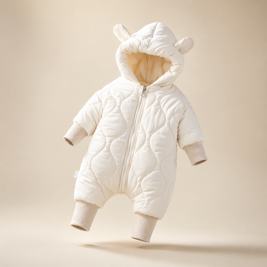 Infant and toddler one-piece clothing with fleece and cotton for going out and crawling — main product photo