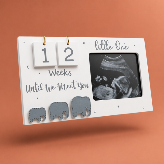 Wooden Photo Frame Baby Countdown Week Ultrasonic Photo Frame Ornament Pregnancy Gift Congratulations Pregnant Baby Photo Memorial — main product photo