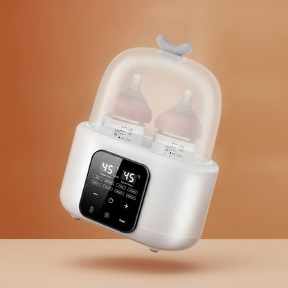 Smart Baby Bottle Warmer and Sterilizer | Use the selected product image as the exact product identity and material reference, not as a composition to copy.