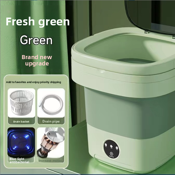 Foldable Portable 8L Washing Machine for Dormitory Baby Clothes