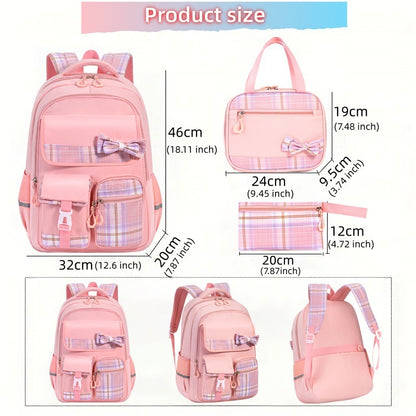 Bow Knot School Backpack Set