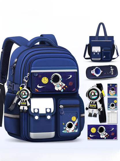 Boys Ergonomic School Backpack with Spine Protection