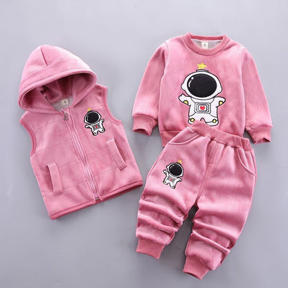 Baby Children's Spring Clothes Three-Piece Set